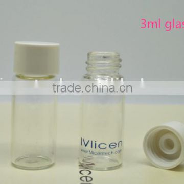 3ml Auto sample tubular glass test vial,transparent serum oil glass bottle