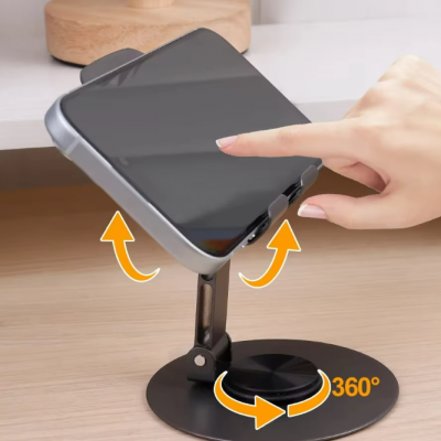 360° Rotatable Adjustable Mobile Phone Holder Desktop Bracket Alloy Material Phone Stand photo-3