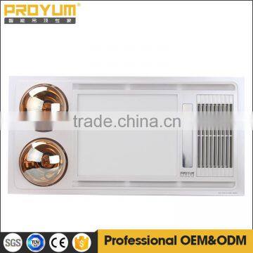 Ceiling Air-heating PTC ceramic Bathroom heater with 2 infrared golden lamps for long life of intelligent display