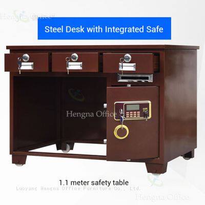 Biometric Safe Desk | Anti-Pry Design SES-110F 1.1m | Metal Ceramic Paint | OEM for Luxury Store