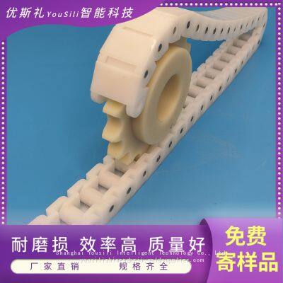 40P 50P 60P Industrial Plastic Chains，PP or POM Material，Small Plastic Corner Keel Chain