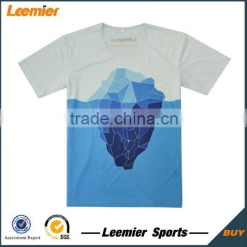 Breathable quick dry digital printing running shirts sports t shirts