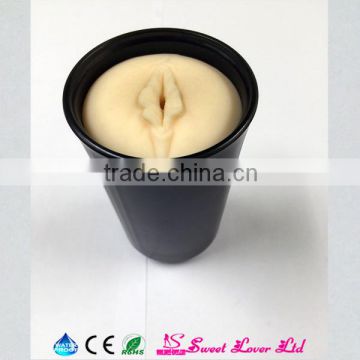 2016 High quality CE&RoHS certification real skin plastic pussy artificial realistic pussy masturbator