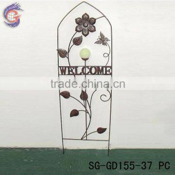 decorative wrought iron ornaments fencing with glow in the dark butterfly fence stake