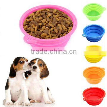 High Quality Small and Large Silicone Collapsible Dog Pet Bowl photo-4
