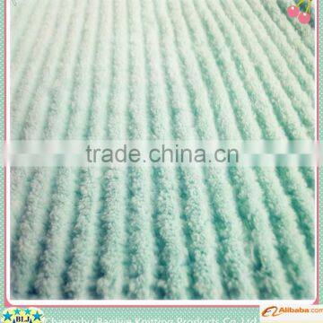 2014 Best Selling Sterling Microfiber Stripe Coral Fleece Fabric For Cleaning