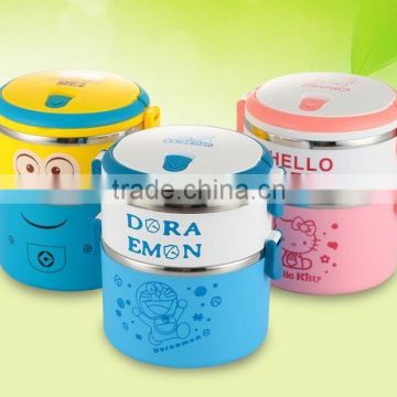 Newest Bigger capacity Promotion Two Layer Lunch Box, bento box (Accept OEM)