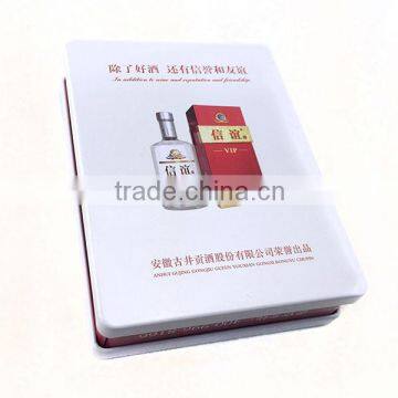 tin packing box,tin box for biscuits,square window tin box