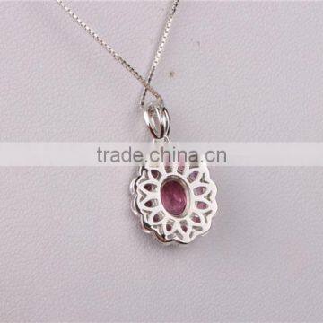 Colord Rhinestone Jewelry Set Gemstone Necklace Charms