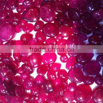 Glass Filled Ruby Cabochons