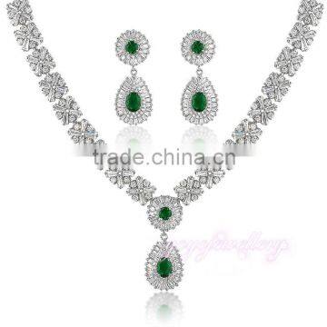 New Model Arabic White Gold Zirconia Big Fashion Jewelry Set photo-2