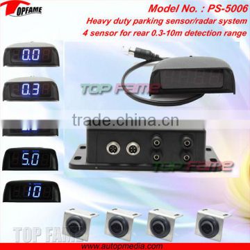 PS-5006 parking sensor system for truck/van/bus/lorry/etc. with 0.4-10m sensor detection