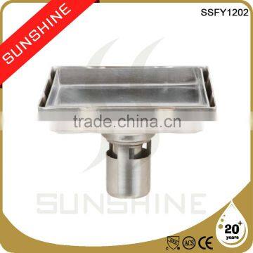 SSFY1202 Bathroom and toilet square stainless steel commercial floor drains