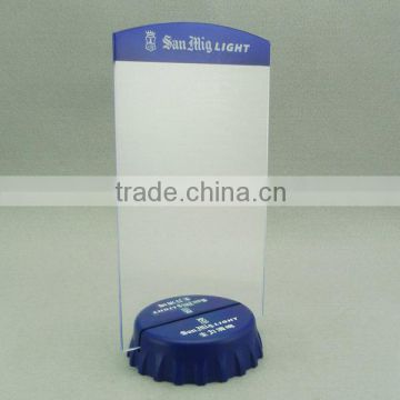 Menu Holder Beer Cap Base,Plastic Menu Stand