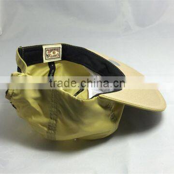 Wholesale Unstructured Flat Cap Nylon Snapback Cap photo-3