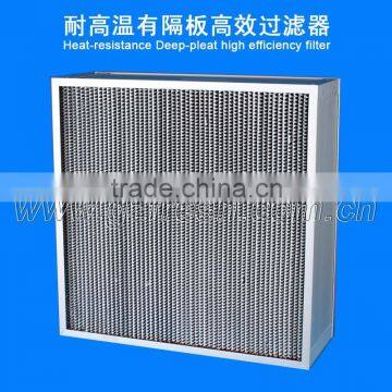 Heat-resistance Deep-pleated High Efficiency Filter HEPA Filter for Oven Equipment(manufacturer)