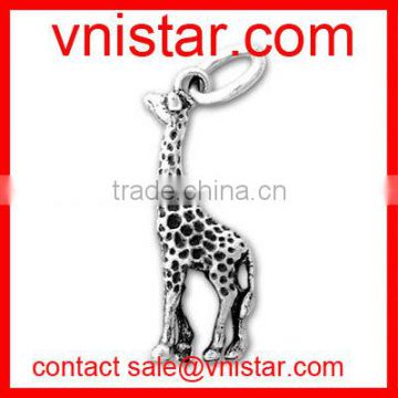 vnistar wholesale metal alloy African giraffe charm pendant for charm jewelry making TC062