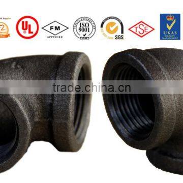 black malleable cast iron pipe fittings 90degree ANSI/ASME THREADS pipe fitting elbow