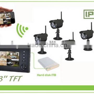 4CH camera security system for iPhone/ Andriod MSG alarm