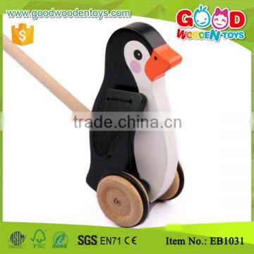 Baby Fun Time Pulling Along Penguin Toy Wooden Animal Toys