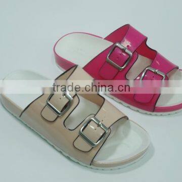 Fashion Lady Fancy Flat Heel Colorful PCU Slippers photo-2