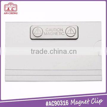 Plastic Reusable Magnetic Badge Holding Clip With Badge Holder photo-2