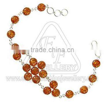 amber silver bracelet