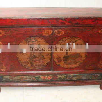 Chinse Antique Mongolia Two Door Cabinet