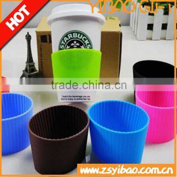 Heat-resisting silicone cup sleeve, rubber cup cover, silicone cup set