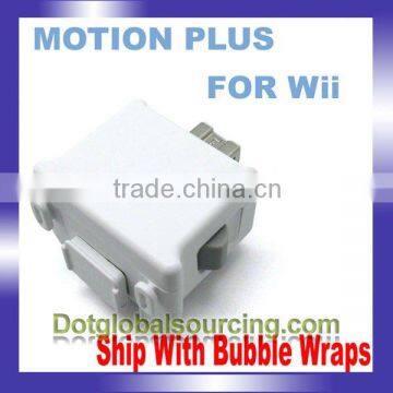 100% Brand New Game Controller Remote Motion Plus Motionplus For Nintendo Wii + Case White