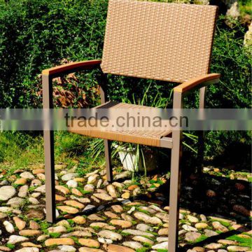 aluminium rattan stacking chair