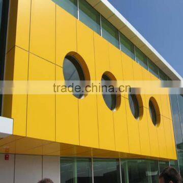 4mm pvdf coating outdoor building decoration materials yellow ACP building facade aluminum composite panel