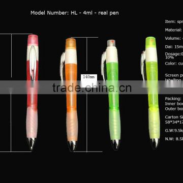 4ml ball pen with perfume sprayer