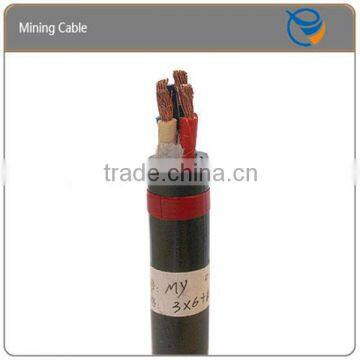 Rubber coated mining power cable