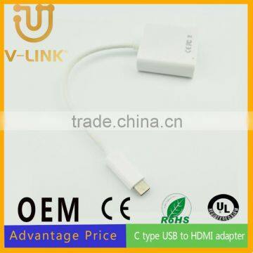 Manufacture male to female c type usb to hdmi converter cable for mobile phone accesories