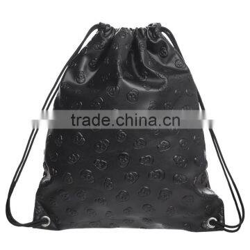 hot sale drawstring bag leather skull black drawstring shoe bag                        
                                                Quality Choice