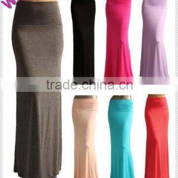 China Apparel Manufacturer Long Sloid Skirt Indian Long Skirt