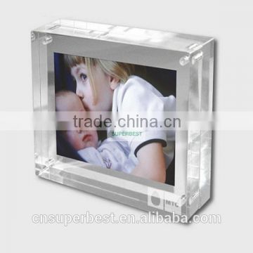 Wholesale factory custom transparent acrylic magnet photo frame