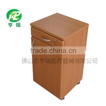 Hospital Wooden bed side cabinet medical storage lock