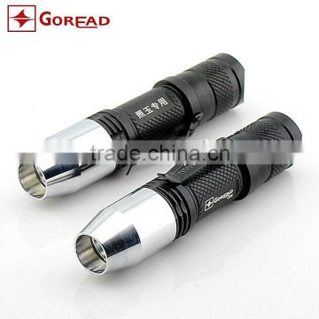 Goread C5W black Q5 stainless steel Jade identification pen clip white led torch light