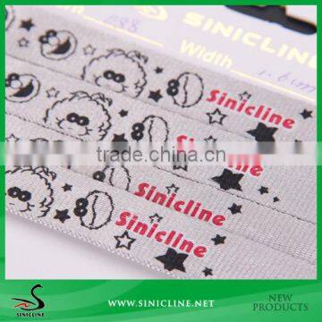 Sinicline Silver Satin Ribbon with Cute Pattern Print for Birthday Gift