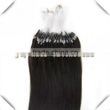 Alibaba expess Natural Black Silky Straight, Tangle Free, brazilian micro ring loop hair extensions