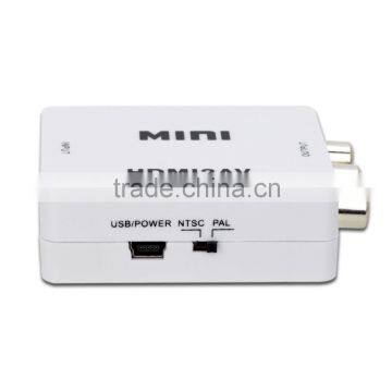 Mini 720p 1080p HD HDMI to RCA Composite Audio AV CVBS Adapter NTSC Video Converter photo-4
