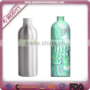 Low price fancy aluminum airless cosmetic bottle