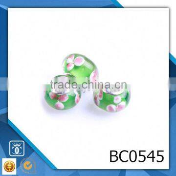 alibaba.com big sale green lampwork glass beads for bracelet new products 2016