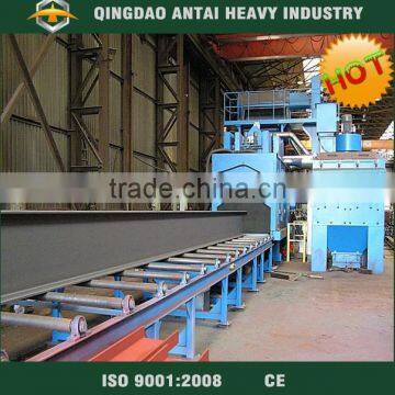 Steel profile H beam auto shot blasting machine/sand blast machine