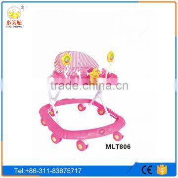Cheap Simple 8 Swivel Round Wheels Baby Walker With Music and Toys photo-3