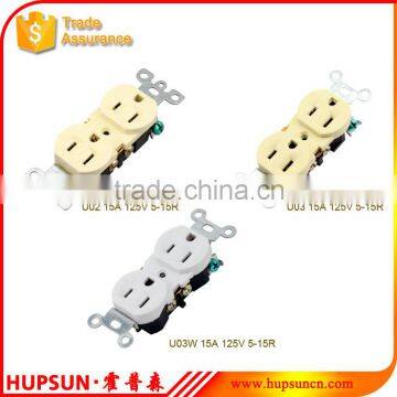 New Shop 15A 125V White American Style Universal Electrical Wall Outlet photo-2