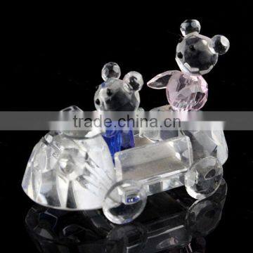 cute crystal glass car model