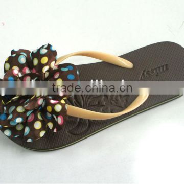 debossed logo flower flip flop